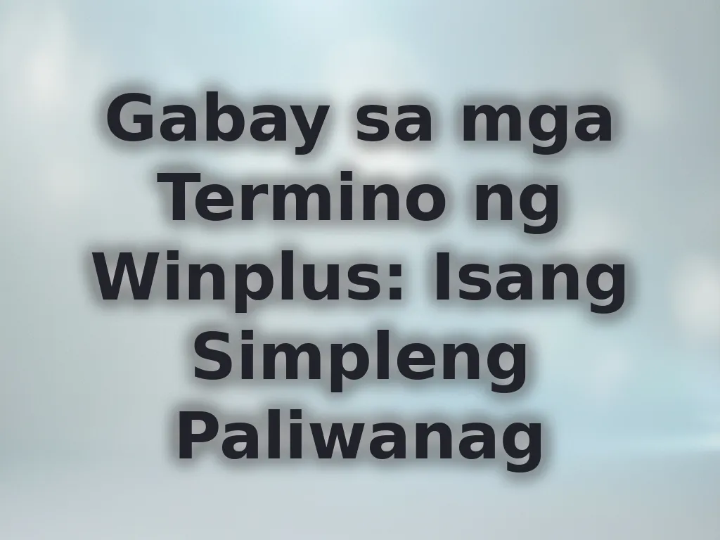 Gabay sa mga Termino